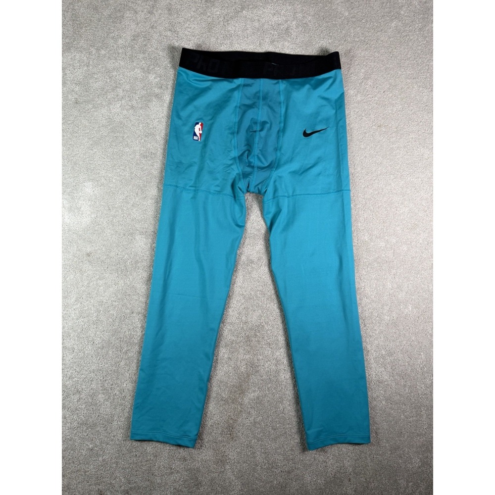 Nike NBA Authentic Basketball Compression Tights Men XLT Teal AA0751-428 NWOT